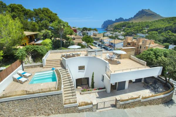 Owl Booking Villa Estrella de Mar -5 Min Walk to the Beach, Rezerwuj Willa Hotele w Majorka z Basenem, Basen