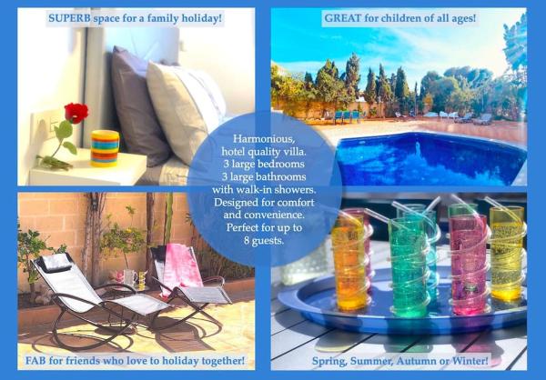 The Luxury Villa at Pleamar 30 Holiday Rental, Punta Prima, Torrevieja, Rezerwuj Willa Domy Wakacyjne w Punta Prima, Domek