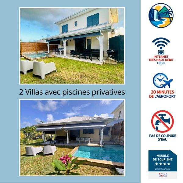 Villas Kanisi 2 et 3 chambres, piscines privatives, Rezerwuj  Baie-Mahault Basse-Terre