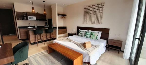 Master King Suite with Common Rooftop Pool Gym Wfi, Rezerwuj  Hotele w Tulum z Basenem, Basen