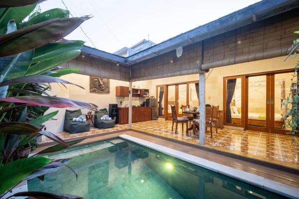 Villa Gema Asri - Boho Chic Oasis in Central Petitenget, Rezerwuj  Hotele w Badung z Basenem, Basen