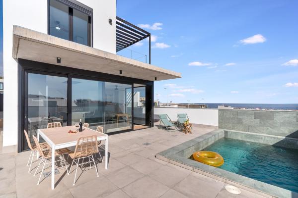 Villa Aurea, Piscina privada, Solárium, Vistas, Rezerwuj  Hotele w Telde z basenem, Basen