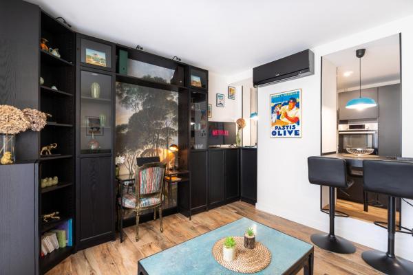T2 Cosy Centre Ville - Lit Queen size - 1 place de parking offerte, Rezerwuj  Carry-le-Rouet Carros