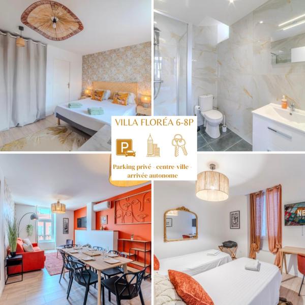 Villa Floréa 6-8p - 3 salles de bains 4ch Parking, Rezerwuj  Roanne 