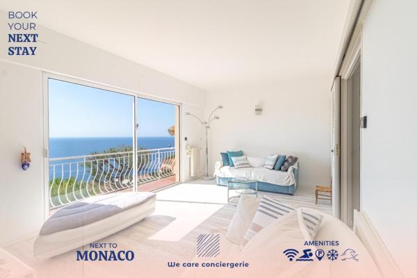 Family Villa-sea view, pool and garden near Monaco, Rezerwuj  Hotele w Monako z Basenem, Basen