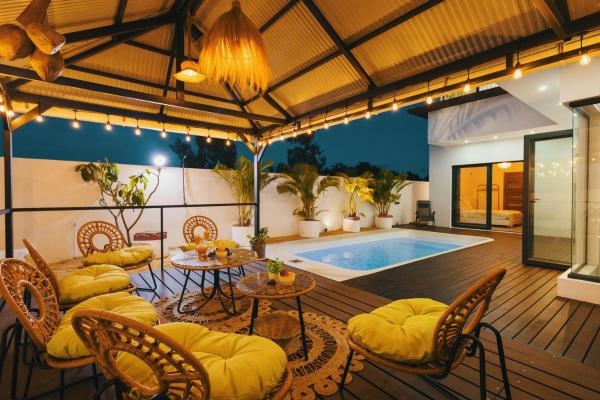 Modern Villa 3BR - Private Pool - Rooftop Bar BBQ, Rezerwuj  Hotele w Mauritius North Coast z Basenem, Basen